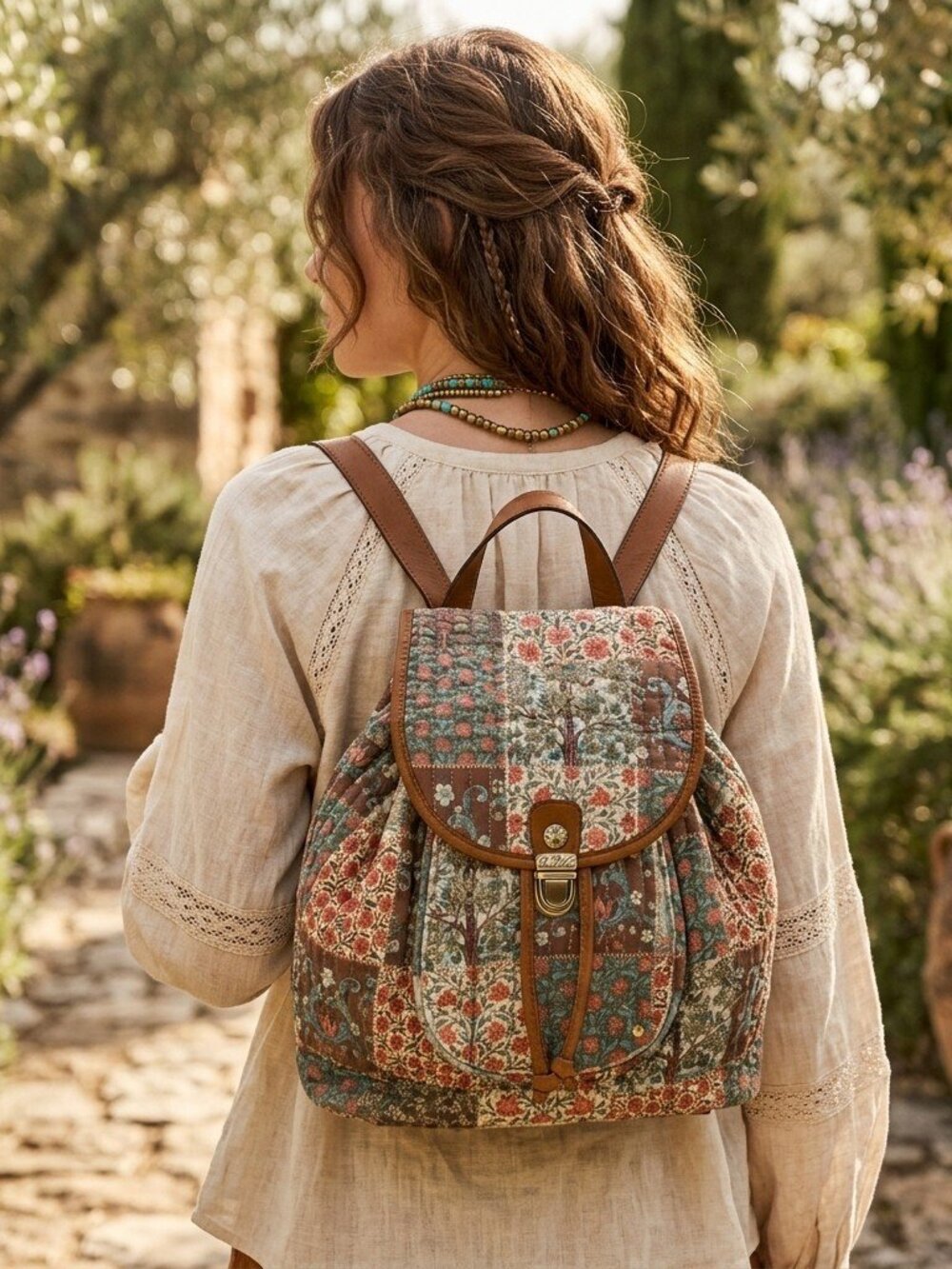 Patricia Nash Arezzo Backpack - Nordic Patchwork Cotton